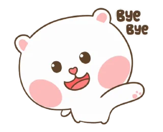Puffy Bear & Rabbit  emoji 👋