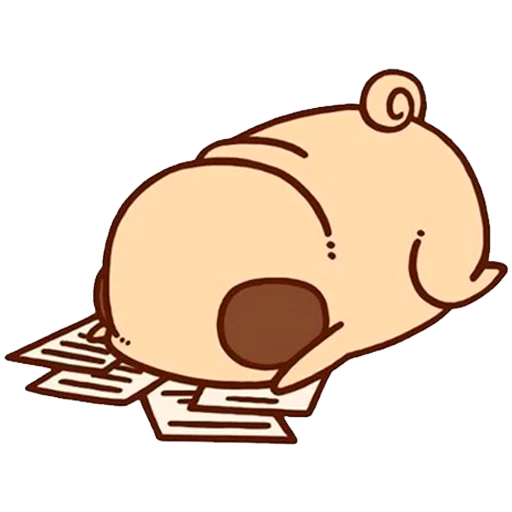 Telegram stiker «PugliePug» 😔