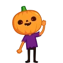 Pumpkin Man sticker 👋