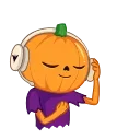 Pumpkin Man emoji 🎧