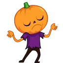 Хеллоуинсая Тыква-Человек  emoji 🤷‍♂️