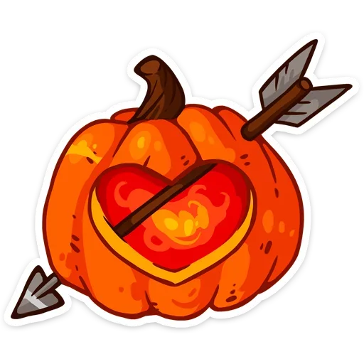 Telegram Sticker «Pumpkin ween» 😐