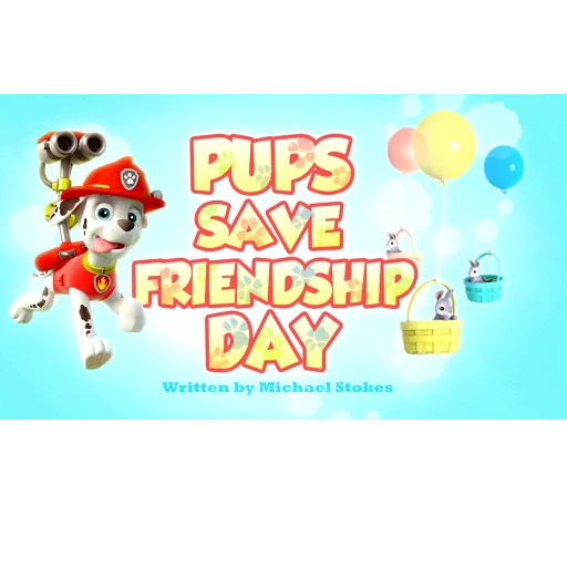 Стикеры телеграм Pups save friendship day