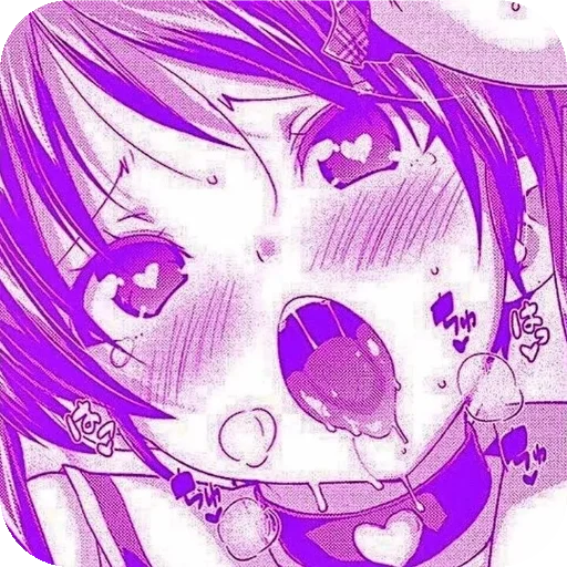 Telegram Sticker «Purple Ahegao» 🔳