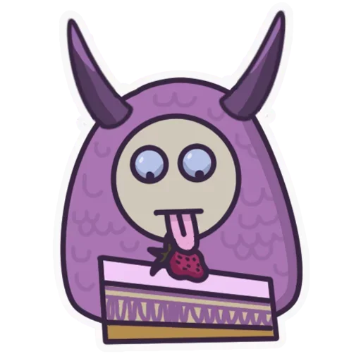 Telegram Sticker «Purple» 😙