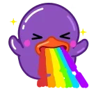 Стікер Purple Duck 🌈