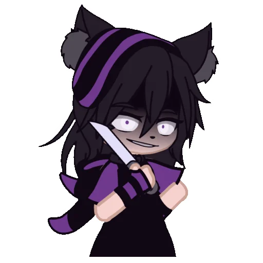 Telegram stiker «_._purple.cat_._» 😈