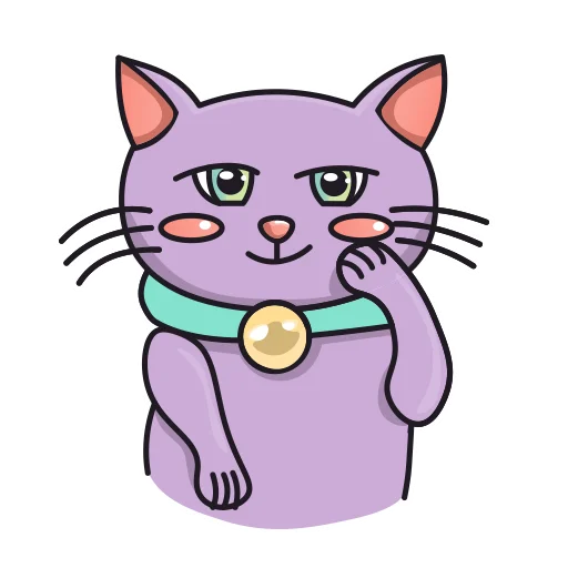 Стикер Purple Cat 😊