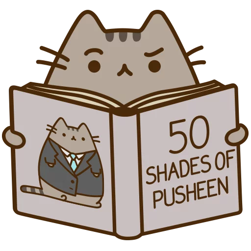 Pusheen by JJ emoji 📖