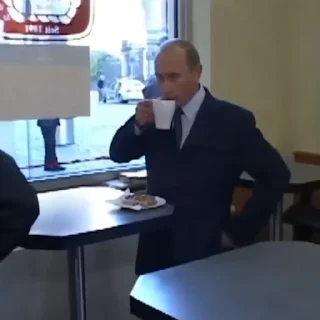Putin Russia stiker ☕