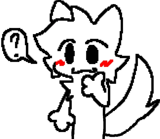 Telegram stiker «Silly cat» ❓