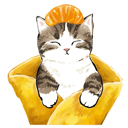 Telegram stiker «Милые котики» 🍊