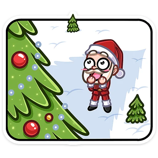 Стикер Telegram «Деда Мороз» 😍