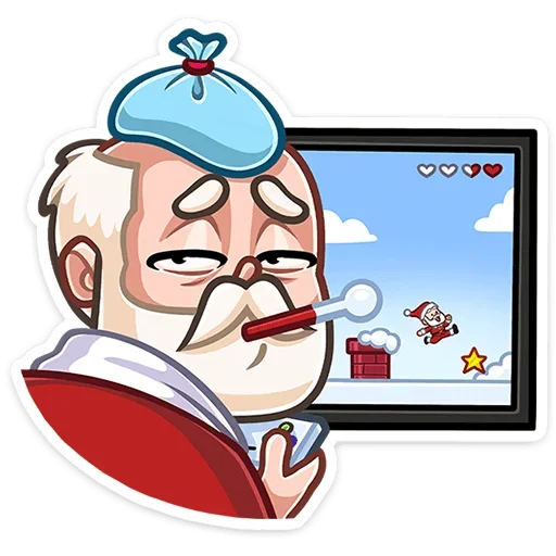 Стикер Telegram «Деда Мороз» 🤒