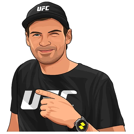 Telegram stiker «PARIMATCH + UFC» 😉