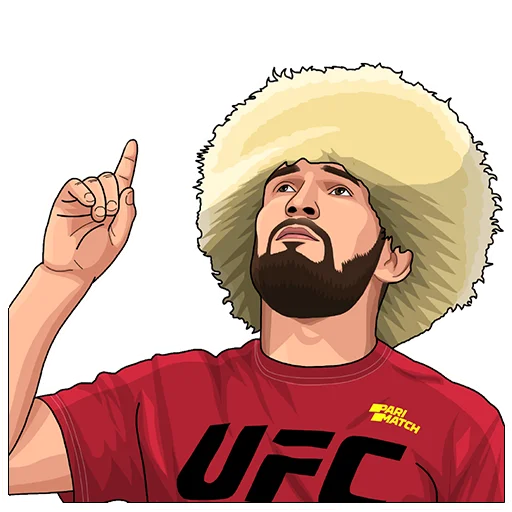 Стикер Telegram «PARIMATCH + UFC» 🙌