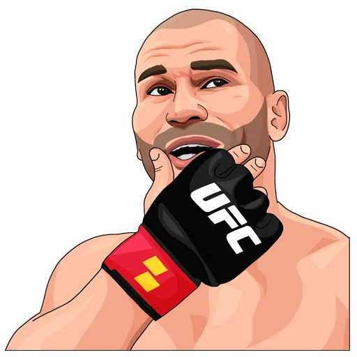 Стікер Telegram «PARIMATCH + UFC» 🤔
