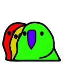 parrot 🦜 emoji 👨‍👧‍👧