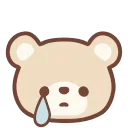 HD pastel bear emoji 😢