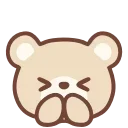 Емодзі HD pastel bear 🫢