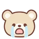 HD pastel bear emoji 😭