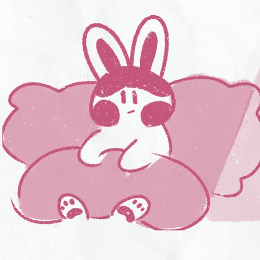 peachy bunny stiker 😞