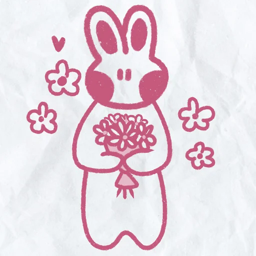 peachy bunny stiker 🌸