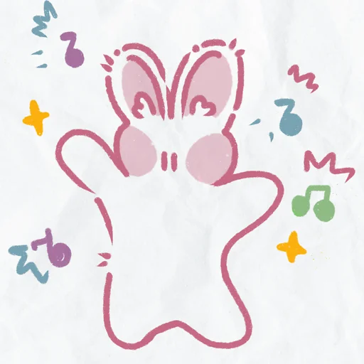 peachy bunny  sticker 🐰