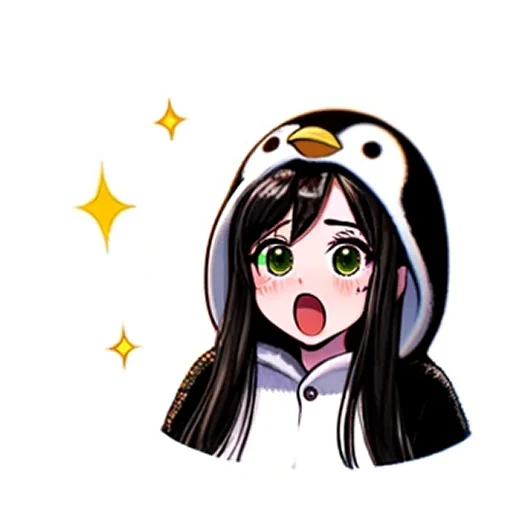 Penguin Tyan stiker 😯