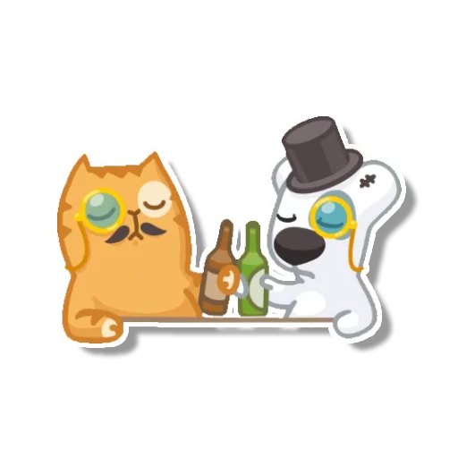 Telegram Sticker «persik _the_cat» 🍾