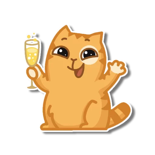 Telegram Sticker «persik _the_cat» 🍾