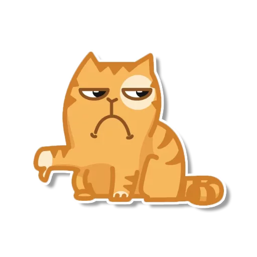 Telegram Sticker «persik _the_cat» 👎