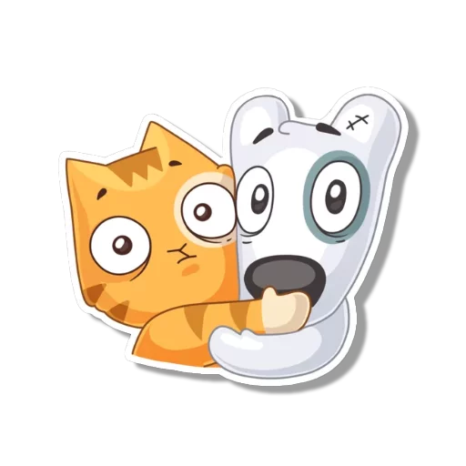 Telegram stiker «persik _the_cat» 😱