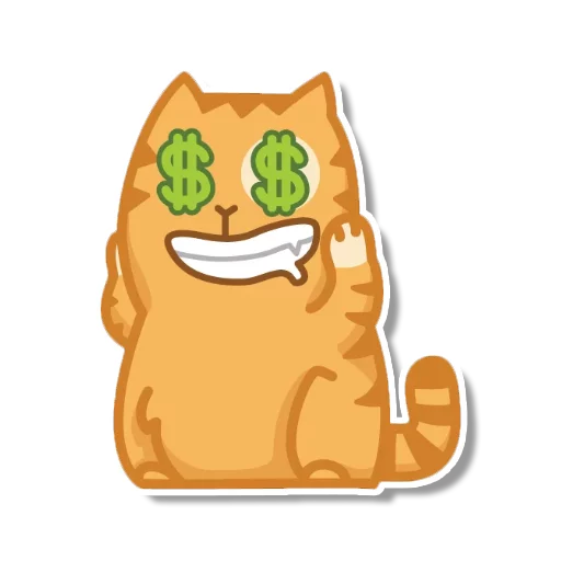 Telegram Sticker «persik _the_cat» 🤑