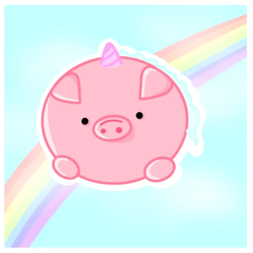 Telegram Sticker «Свинота» 🦄