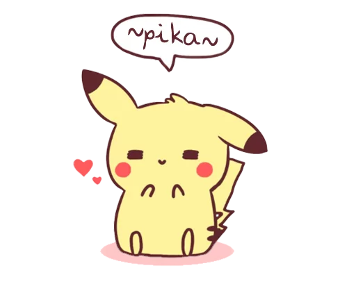 Telegram stiker «Pikachu» ❤