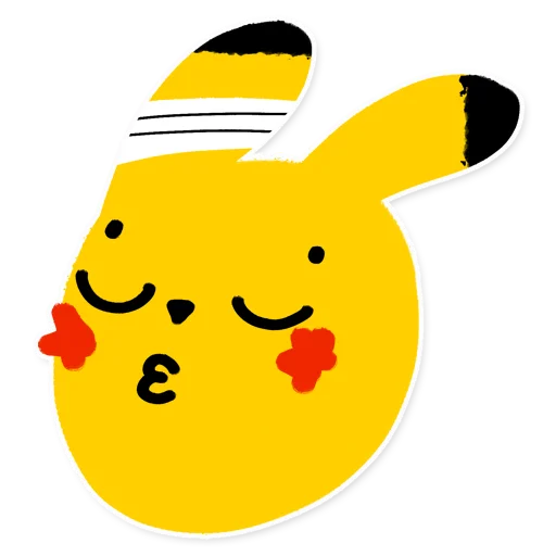 Стикер Telegram «Pikachu loves Cookie» 😙