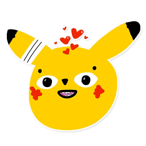 Telegram Sticker «Pikachu loves Cookie» 😍