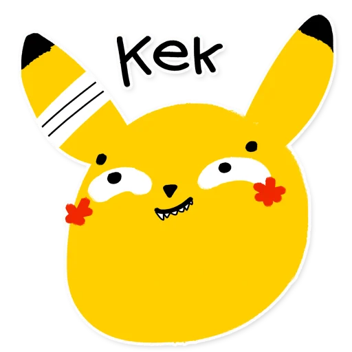 Pikachu loves Cookie stiker 😂