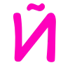 Telegram emojisi «Розовый шрифт» 😁