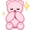 Емодзі телеграм розовый мишка