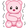 Эмодзи телеграм розовый мишка