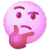 random pink telegram emoji emoji 🤔