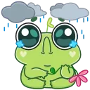 Эмодзи Pip frog  🌧