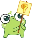 Стикер Pip frog  👎