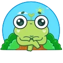 Pip frog  emoji 😟