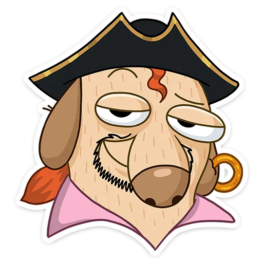 Стикер Telegram «Пират Дигги» 😏