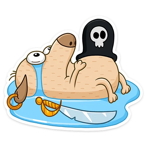 Telegram Sticker «Пират Дигги» 😥