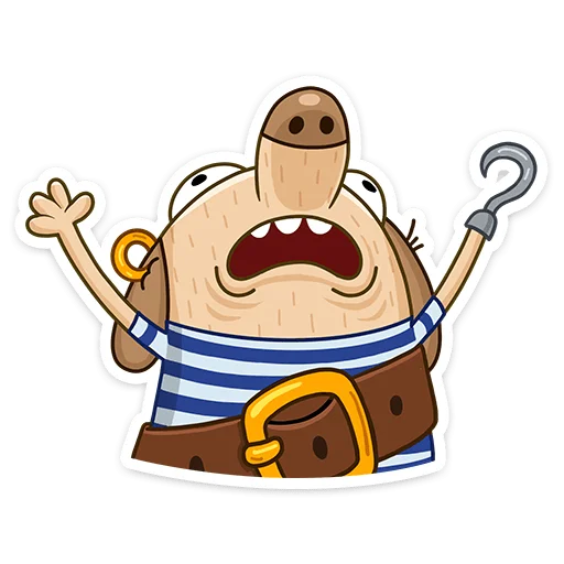 Telegram Sticker «Пират Дигги» 🙄