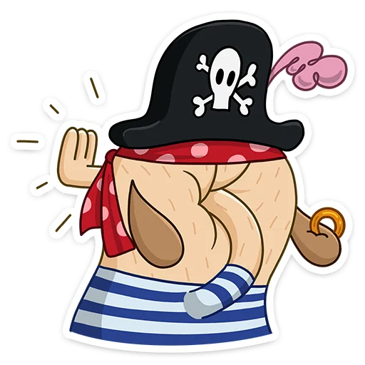 Telegram Sticker «Пират Дигги» 🤦‍♂